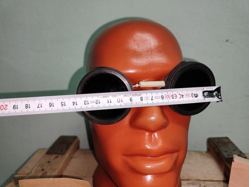Mad Max Goggles USSR Safety Glasses Vtg Old Dieselpunk Steampunk Glasses 1950 - Picture 15 of 15