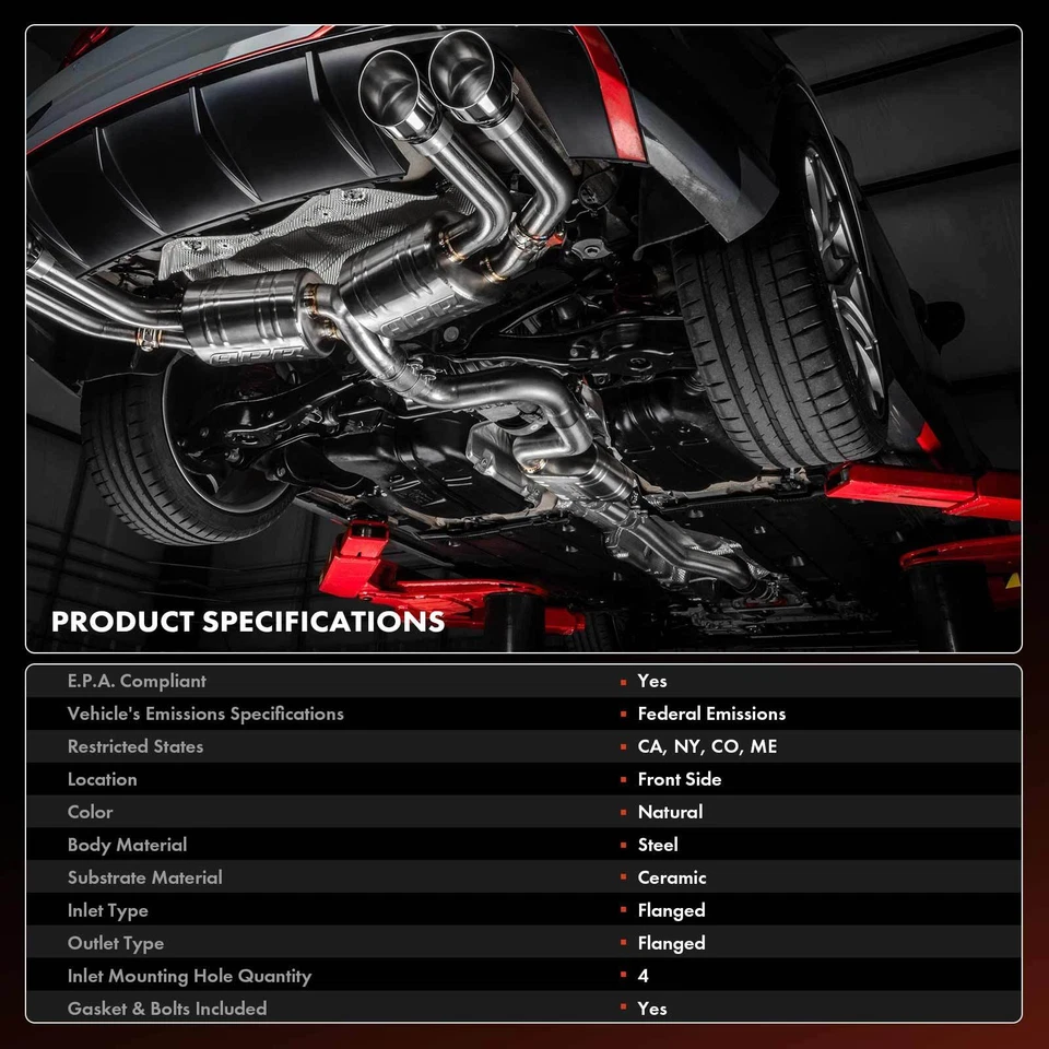 Convertidor catalítico delantero con colector de escape integrado para Chevrolet GMC Isuzu Foto 3 de 4