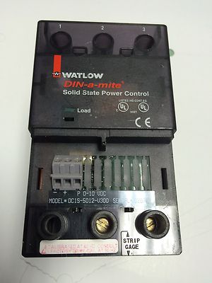 WATLOW POWER CONTROLLER SOLID STATE 0-10VDC DIN-A-MITE DC1S-5012-V300,BF