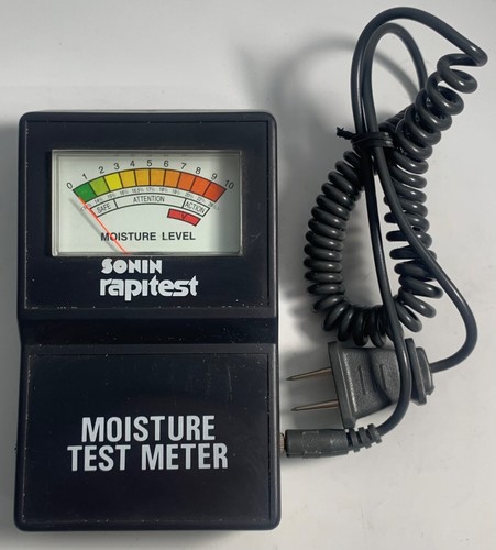Sonin Rapitest Moisture Test Meter #50211 Analog NOS Water Leak Rot Tester