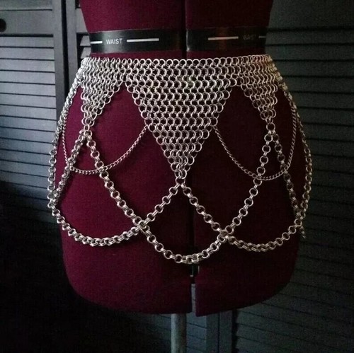 Chainmail Mini Skirt Swim Skirt Chainmaille Ornamental Belt Chainmail Belly Danc