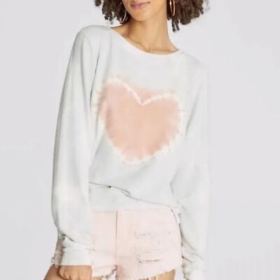 NWT Wildfox Baggy Beach Jumper Sweatshirt in Heart Shore Ombre Women's Medium