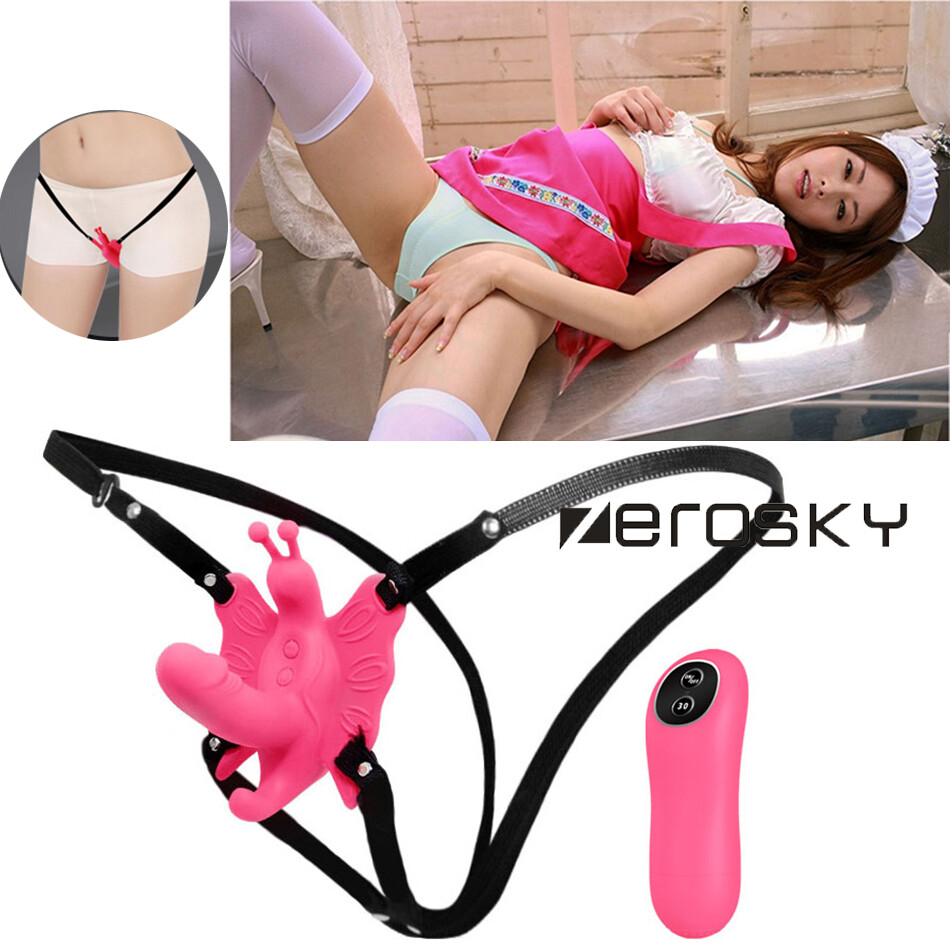 Women Strap On Dildo Vibrator Panty Harness Butterfly Massager Realistic Sex  Toy | eBay
