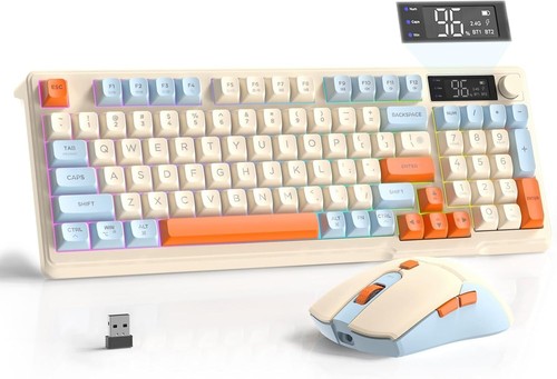 ZIYOU LANG T96 Wireless Dual BT/2.4G Gaming Keyboard & Mouse Combo Display - Picture 15 of 18