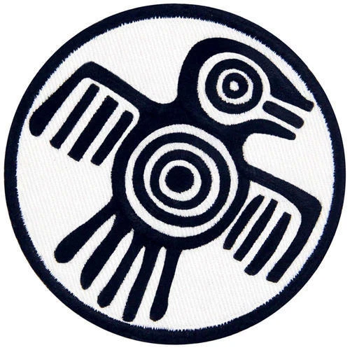 Embroidered Patches Iron Sew On transfers Badges appliques Aztec Symbo Courage - Image 4 of 4