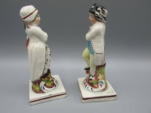 VERY RARE Pair of Ralph Wood figures circa 1760-1780 holding pheasants figurines - Picture 5 of 10