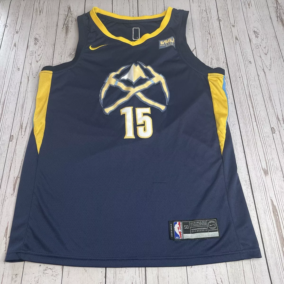 Nike Youth Denver Nuggets Nikola Jokic #15 White Swingman Jersey, Boys', Large