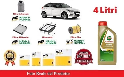 WIX Kit Filtri Tagliando + Olio per Hyundai i20 GB II 1.1 CRDi 55 Kw 75 Cv dal 2014