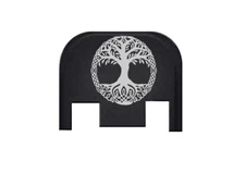 NORSE TREE Engraved Slide Back Plate Aluminum Made USA for Glock Gen 1-4