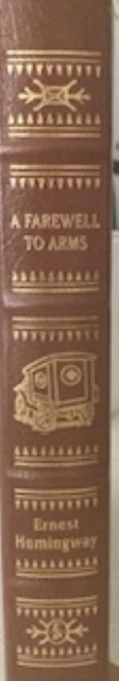 A FAREWELL TO ARMS Full Leather brown color 16"W/24# H Easton Press Collection - Image 4 of 4