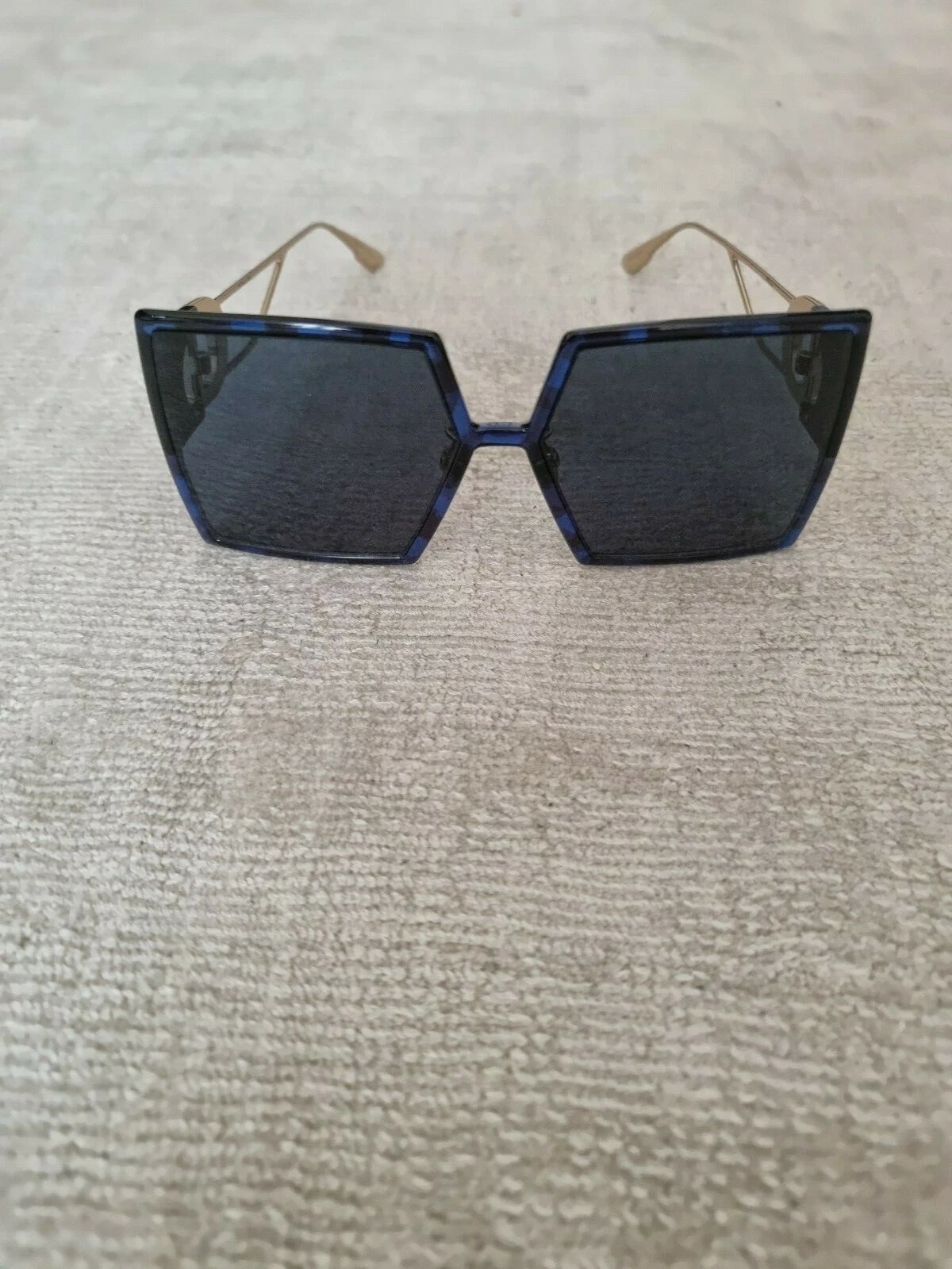 NEUF LUNETTES DE SOLEIL DIOR 30MONTAIGNE BU PLASTIQUE NOIR +ETUI SUNGLASSES