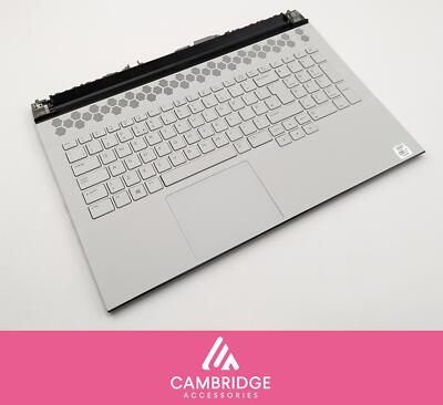 Dell Alienware M17 R3 Handauflage Abdeckung UK Tastatur 02Y8GG 0F0YDG Weiß Grade B