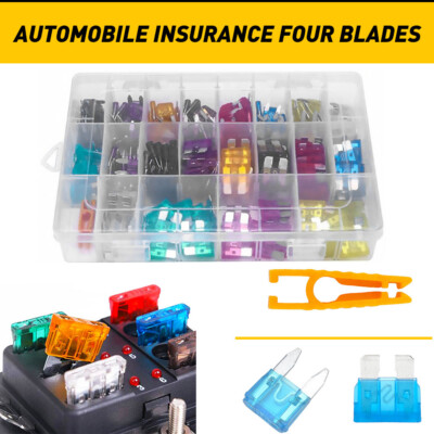 220 Pcs Car Blade Fuse Assortment Assorted Kit Blade Set Boat Truck Automotive