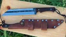 Handmade Hand forged Viking Seax Knife full tang Sharp Hunting Knife for Camping