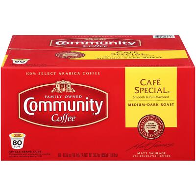 Community Coffee Cafe Special Coffee 80 to 320 Keurig K cup Pods FREE SHIPPING