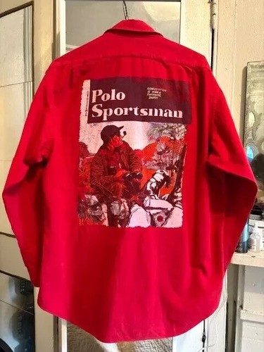 Polo Ralph Lauren Sportsman Red Flannel Western Fishing Hunting Aztec Shirt L - Picture 2 of 18