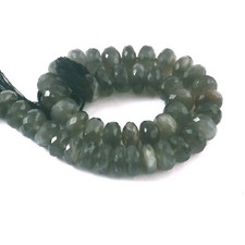 Black Moonstone Faceted Rondelle Beads, 9MM Moonstone beads for jewelry making