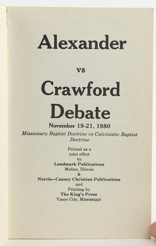 Alexander versus Crawford Debate on Calvinism - Foto 2 di 7