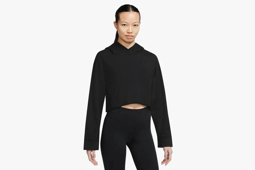 Nike women's cropped luxe yoga training hoodie sale