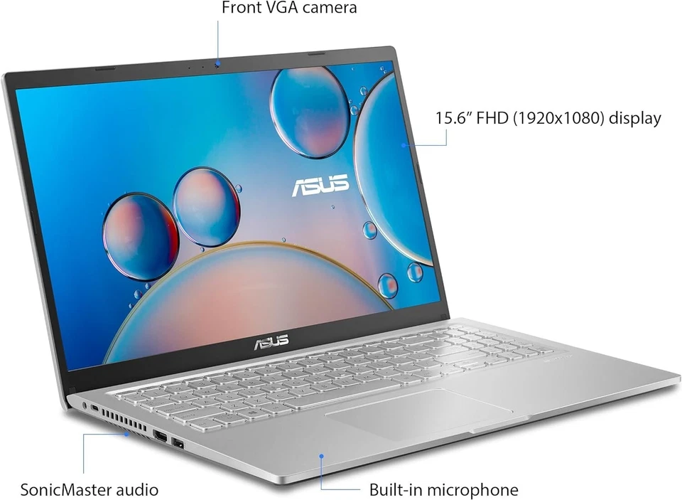 NEW ASUS M515DA-WS33 15.6" Laptop Ryzen 3 8GB RAM 128GB SSD - Image 3 of 4