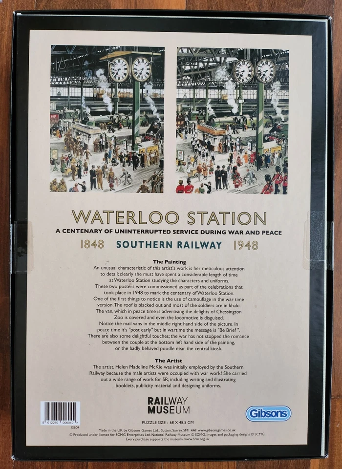 Puzzle 1000 pezzi Originale Waterloo Station - Gibson Produzione UK, Sigillato - Immagine 3 di 4