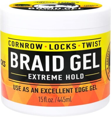 AllDay Locks Braid Gel extremer Halt, glättet & bändigt Frizz 15 Oz.