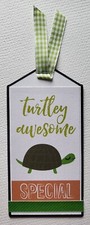 Zoo Tag Turtle. Scrapbook, Card Making Paper Piecing