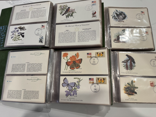 200 50 usps stamps STATES BIRDS FLOWERS SONGBIRDS WILDLIFE 1980's 4 albums - Afbeelding 5 van 24