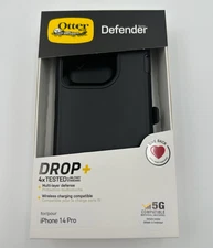 New OtterBox Defender Series Case With Holster For iPhone 14 Pro Only Black