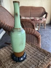 VINTAGE FRANKOMA POTTERY PRAIRIE GREEN VASE  16”Tall  - Signed - #1071-Perfect!