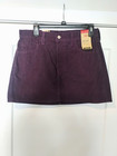 NWT 28 6 Levi's Icon Skirt Purple Mid Rise A-line Corduroy Mini Skirt NEW — photo 1