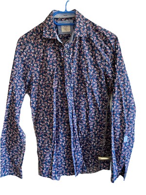 OLYMP Level 5 Five Body Fit Hemd blau-gem. Herren Gr M TOP-Zustand!  100% Baumw.