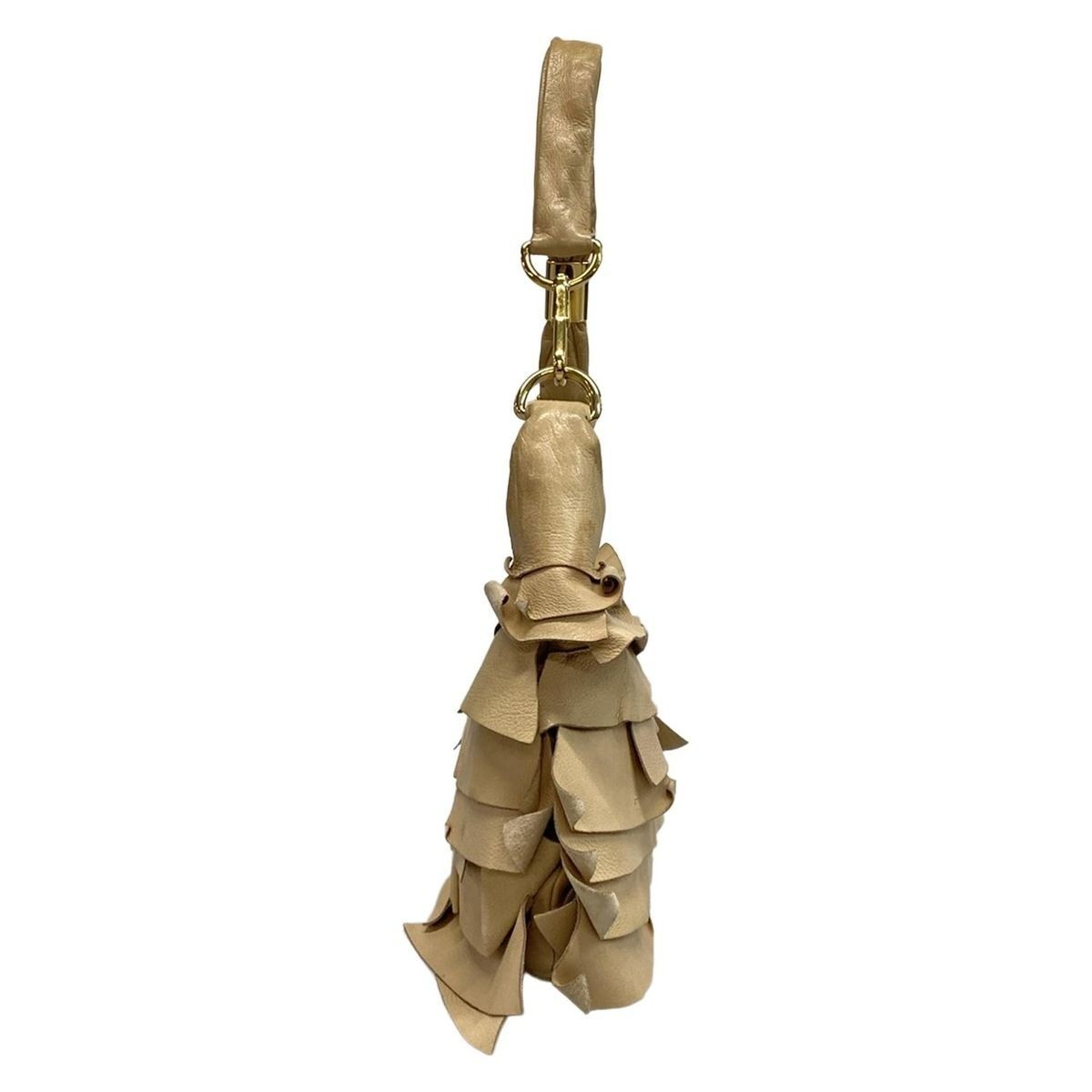 YSL Yves Saint Laurent Saint Tropez Ruffle Bag Shoulder Bag Suede