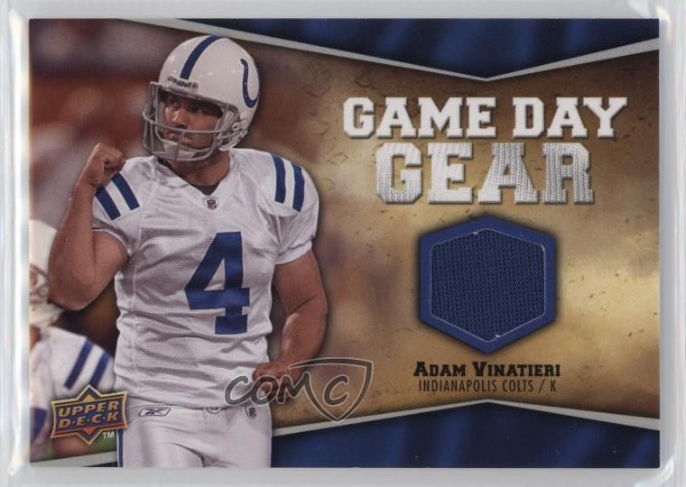 2009 Upper Deck Game Day Gear Adam Vinatieri #NFL-AV HOF re6
