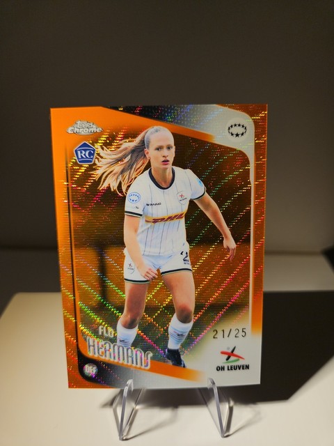 2025-26 Topps Chrome Women's Champions League Flo Hermans RC Orange /25