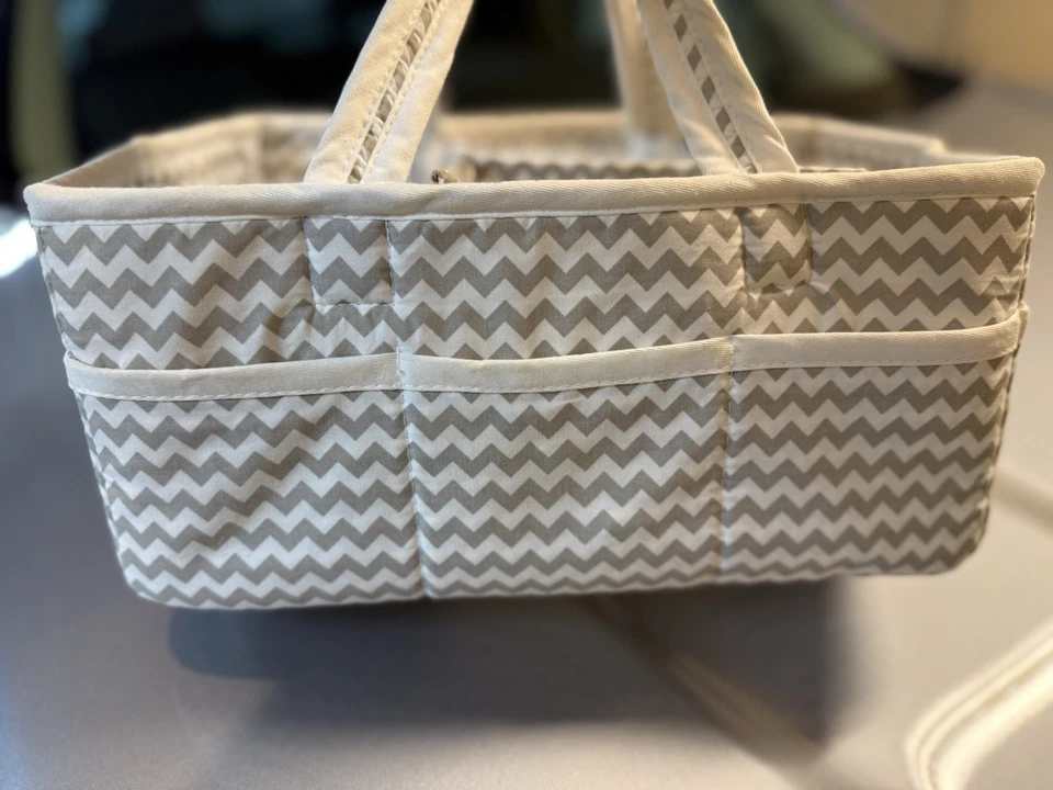 Trend Lab Storage Caddy Diaper Organizer, Dove Gray, 12 in x 6 in x 8 in - Image 2 of 2