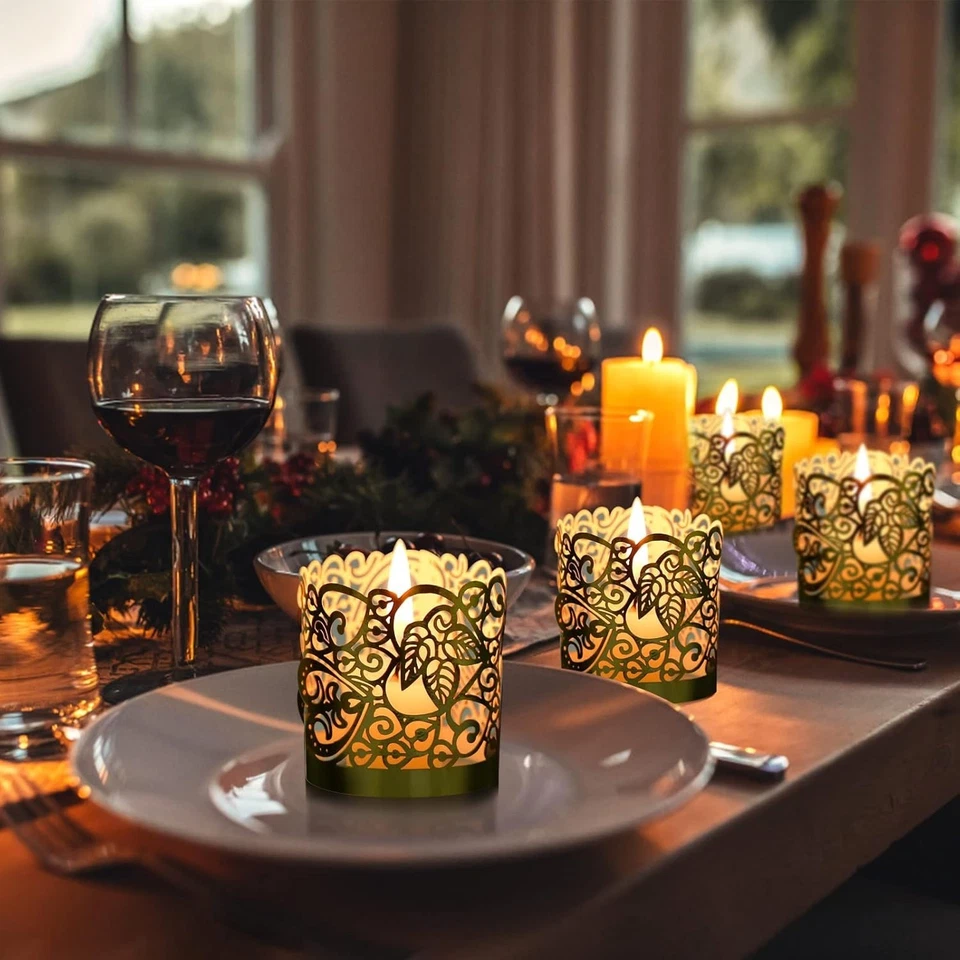 48 portavelas votivas, velas doradas para té, decoración del hogar Foto 2 de 4