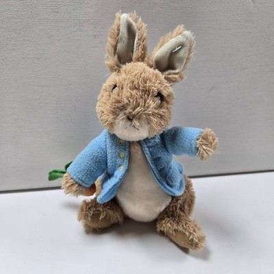 GUND Peter Rabbit Plush Brown Blue Beatrix Potter Stuffed Animal Toy Doll Baby