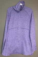 DULUTH TRADING CO Plushcious Funnelneck Tunic Purple Long Sleeve Shirt W’s XL