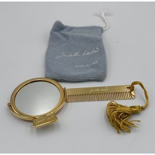 Judith Leiber Vintage Travel Reversible Compact Mirror & Tassel Comb Set