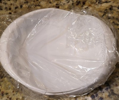 2 - 8'' Multi Use Rice Washing Vegetable Fruit Strainer White Bowl Rice Washer