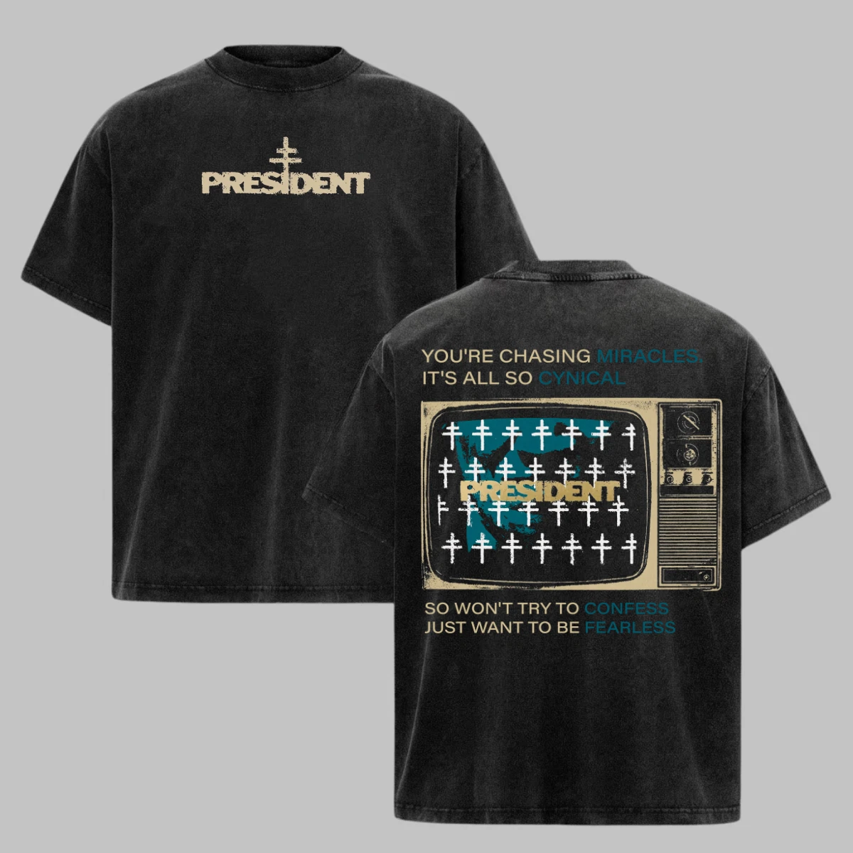 Vintage President T-Shirt Gothic Streetwear Gift For Fan Merch Music Graphic Tee