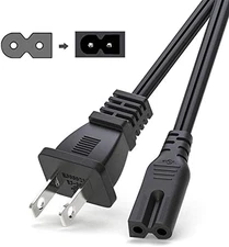 6FT Premium Replacement 2-Prong Polarized AC Power Cable Compatible for Replacem
