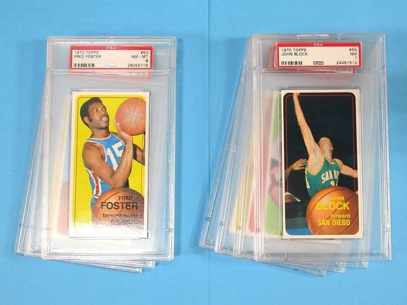 1970 Topps Basketball Lot Of 7 PSA Graded - John Block #58 Fred Foster #53