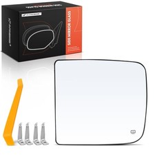 Left Driver Side Upper Heated Mirror Glass with Backing Plate Compatible with