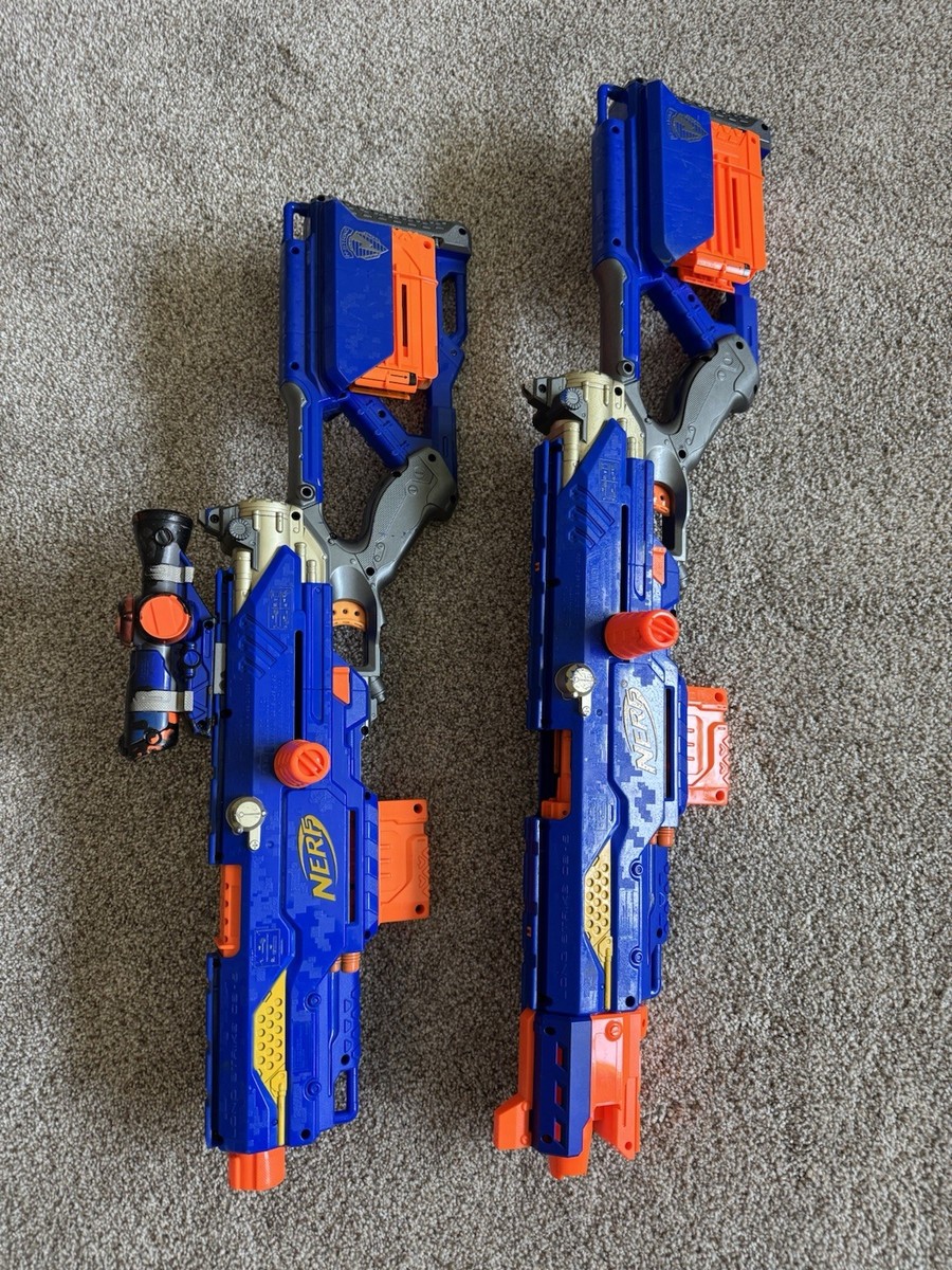 Nerf N-Strike Longstrike CS-6 Sniper Blaster with attachments