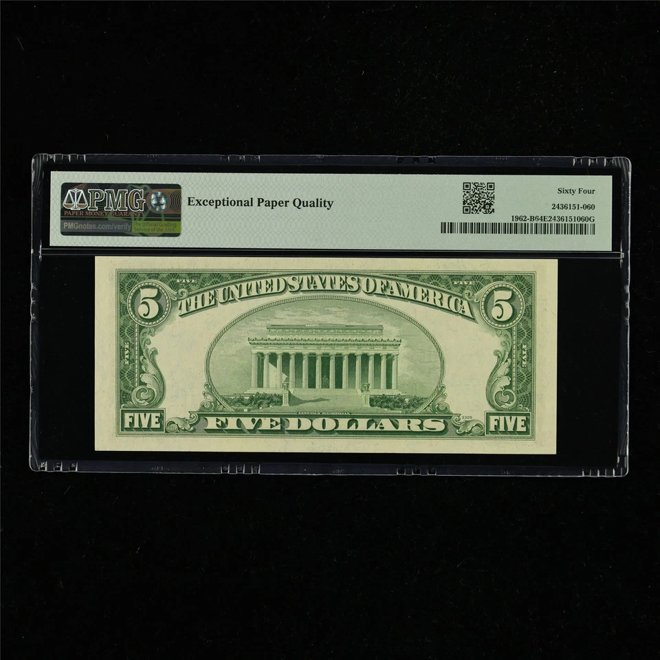 1950A Federal Reserve Note New York 5 Dollars Fr#1962-B PMG 64 EPQ Choice UNC - Image 2 of 4