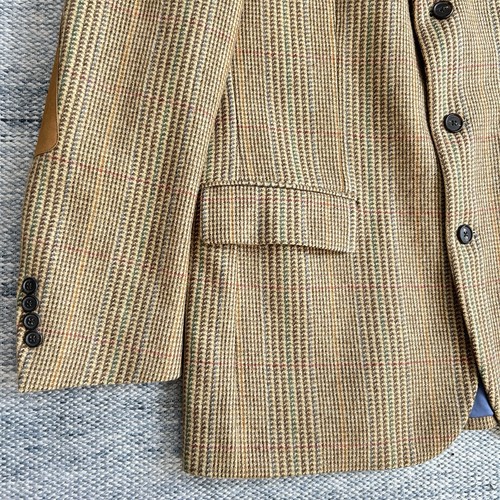Reid & Taylor Scotland Wool Tweed Blazer Size 42R Houndstooth Sport Coat Jacket - Picture 9 of 24