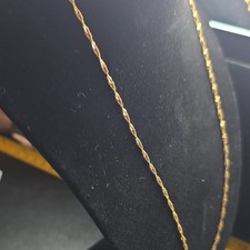 Gold Tone Rope Chain Necklace Lobster Clasp Chain Style No Stone Metal