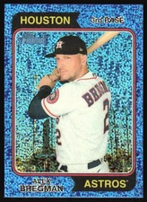2023 Topps Heritage Alex Bregman #370 Chrome Blue Sparkle Refractor Astros